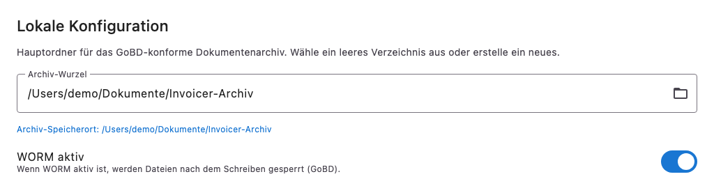 Archiv-Speicherort auf dem künftigen Host kontrollieren und anpassen